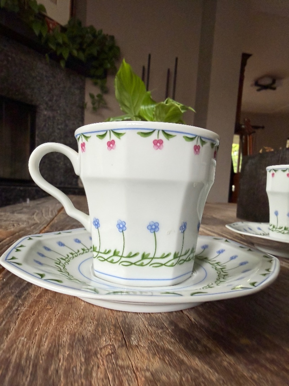 Mikasa "Younger Than Springtime" (L9405) Bali Hai cup/saucers